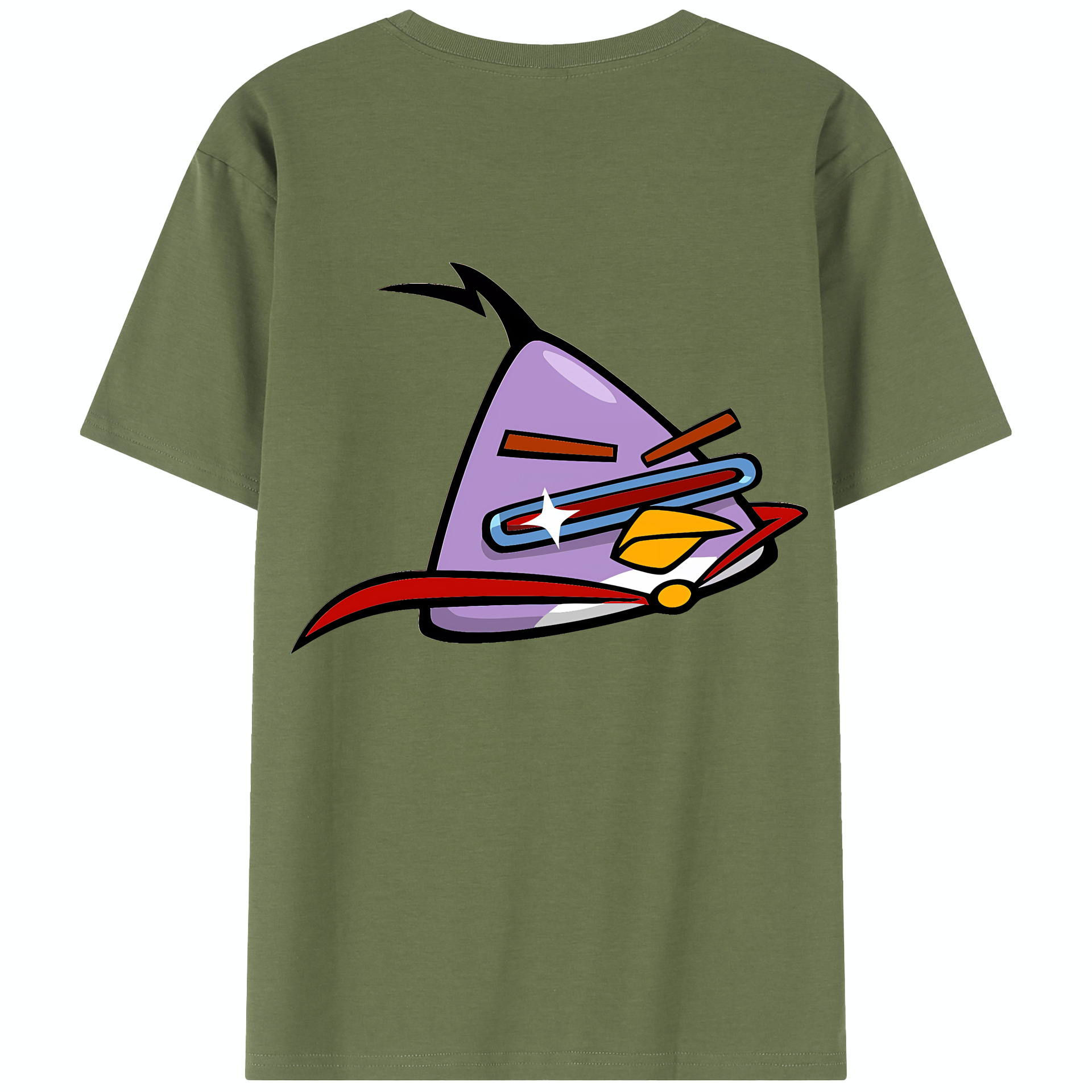 （画像用） Angry Birds アングリーバード 綿100％半袖Tシャツ（背面プリント）